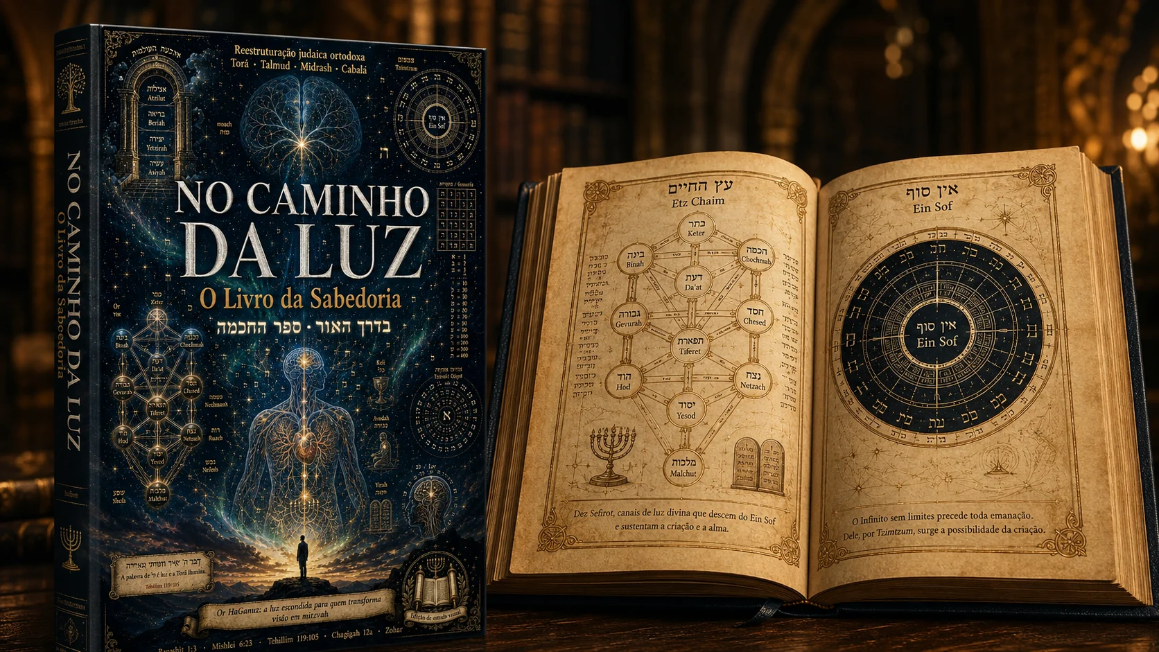 Edição física em capa dura de No Caminho da Luz